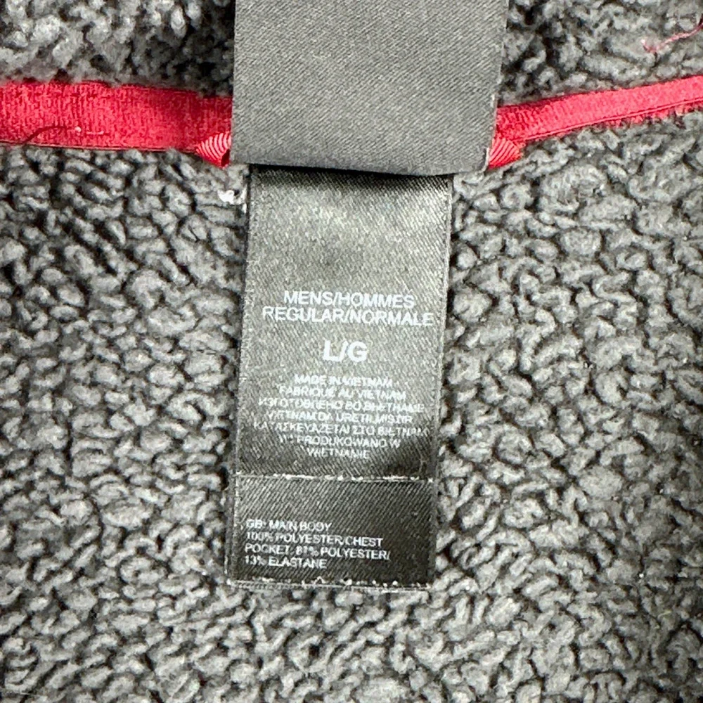 North Face Jacket Adult LARGE Red Chimborazo Fleece Gray Sherpa Lined Outdoor